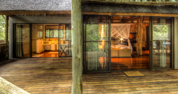 Savute Safari Lodge: Familieneinheit - Glasschiebetüren