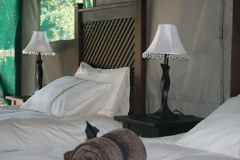 Taranga Safari Lodge: Bettzeug