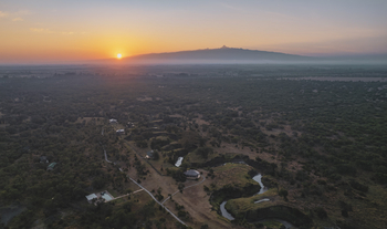 The River Camp: Canvas Camp beim goldenen Sonnenaufgang
