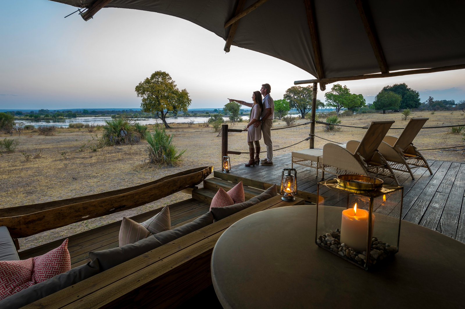 Toka Leya Camp Toka Leya Camp: Aussicht Terasse