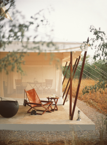 Aman-i-Khas: Luxus Zelt private Lounge Außenansicht