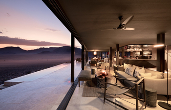 andBeyond Sossusvlei Desert Lodge: Offene Lounge