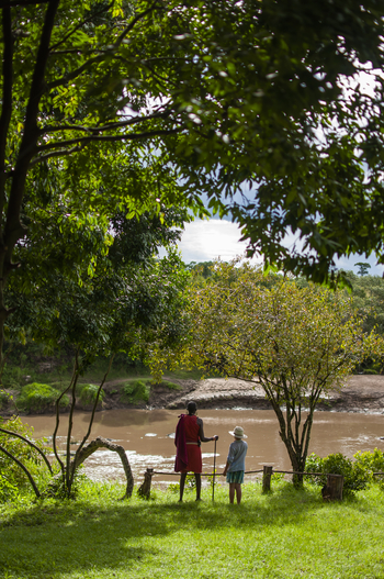 Naibor Camp: Blick aus dem Speisezelt
