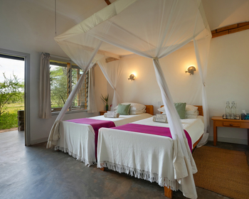 Ndutu Safari Lodge: Zwei Einzelbetten