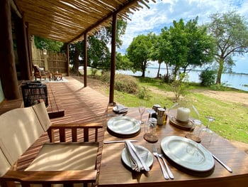 Chiawa Camp: Veranda mit FLussblick