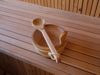 Gmundner Lodge: Sauna Utensilien