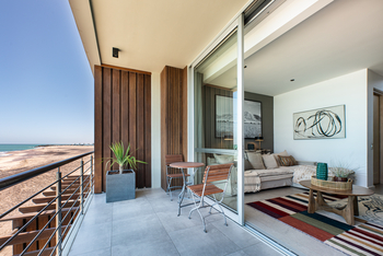 The Pearls Beach Pods: Balkon