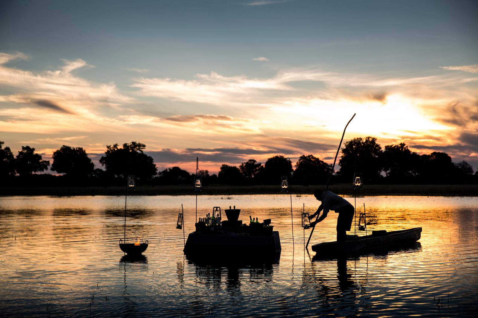 Vumbura Plains Camp Vumbura Plains Camp: Sundowner - Überraschungslocation