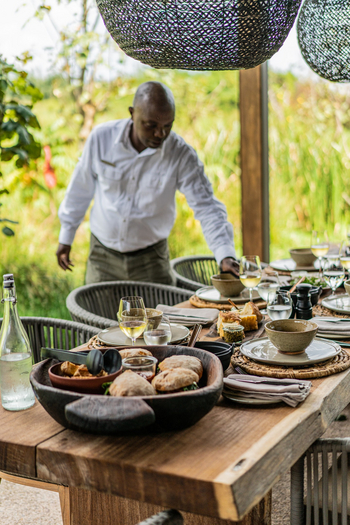 Singita Kwitonda Lodge: Vorbereitung Lunch