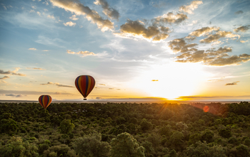 Angama Mara: Heißluftballons in der Luft