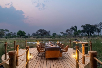 North Island Okavango Camp North Island Okavango Camp: Dining auf den Deck