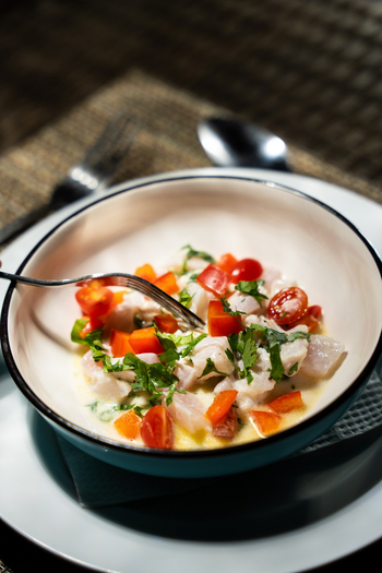 Muzimu Lodge: Fischsalat