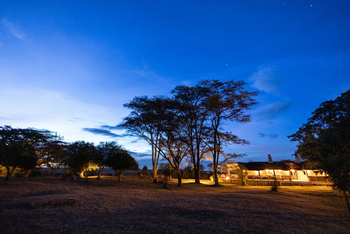 Basecamp Masai Mara: Beleuchtetes Camp bei Nacht