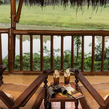 Diphlu River Lodge: Blick auf den Grenzkanal