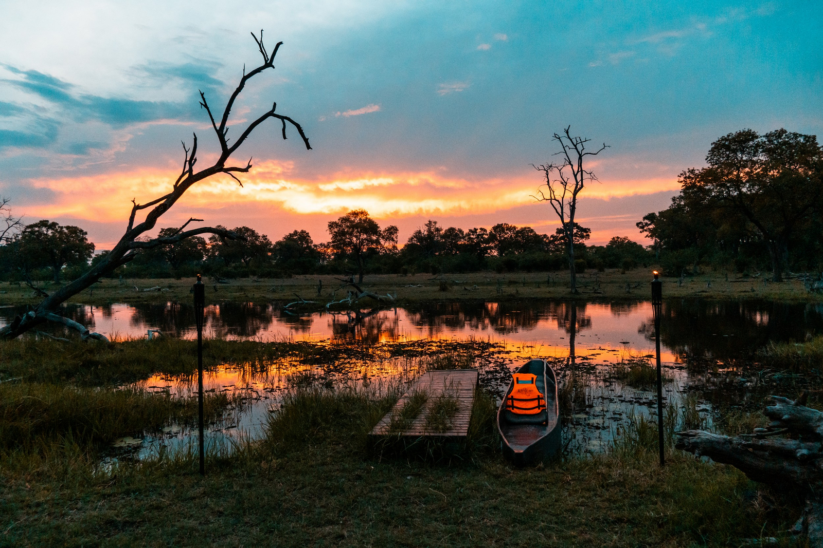 Khwai Leadwood Camp Khwai Leadwood Camp: Abendrot