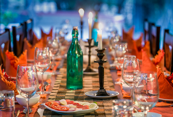 Bandhavgarh Jungle Lodge: Küche und Dining