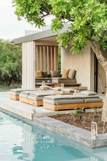 Cheetah Plains Mapogo House: Pool mit Blick auf die Outdoor Lounge