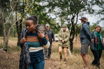 Gorongosa Safaris: Gäste bei Pangolin Foraging Walk