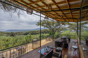 Ngorongoro Lion's Paw: Restaurantterrasse