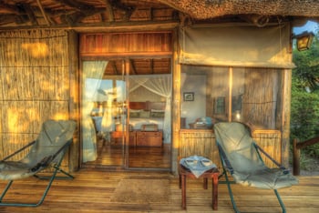 Xugana Island Lodge: Gästezimmer mit Veranda