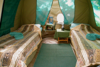 Hwange Bush Camp: Betten im Fly Camp