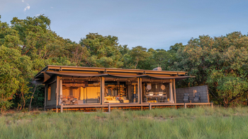 King Lewanika Lodge: Gästezelt von vorne