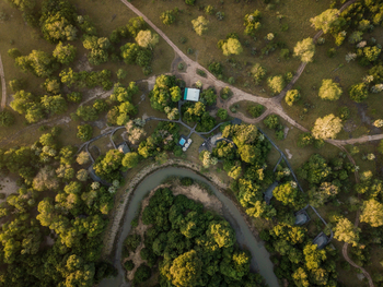 Muzimu Lodge: Luftbild