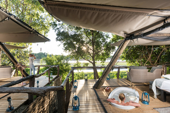 Shawa Luangwa Camp: Offenes Gästezelt