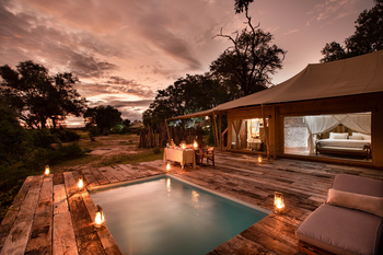 Tembo Plains Camp: Privater Pool vor Schlafzimmer